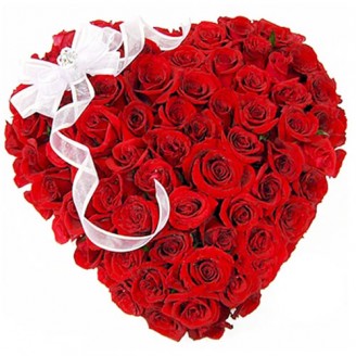 100 red roses in heart shape arrangement Online flower delivery in Jaipur Delivery Jaipur, Rajasthan